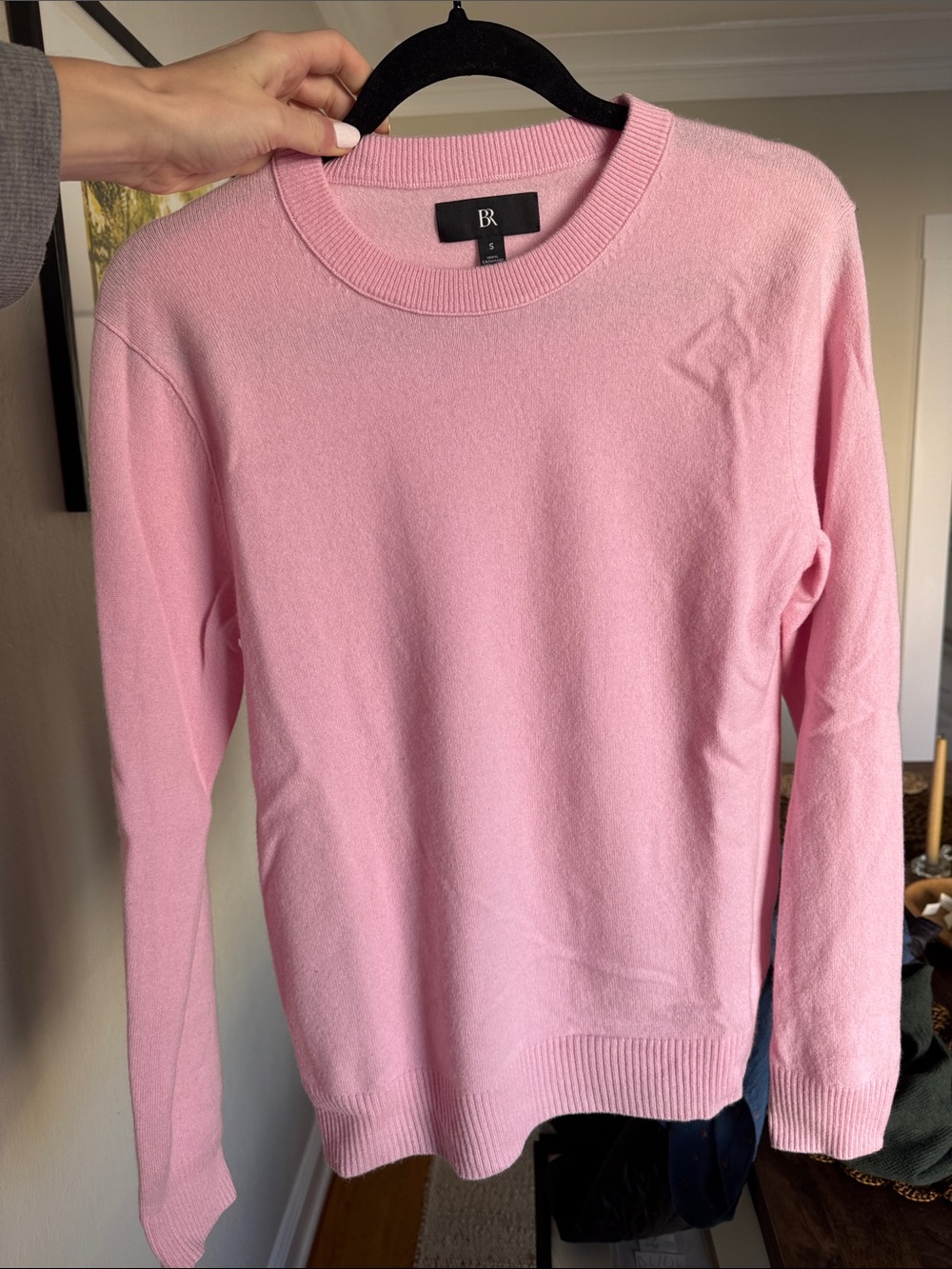 Banana Republic Pink Crewneck Cashmere Sweater